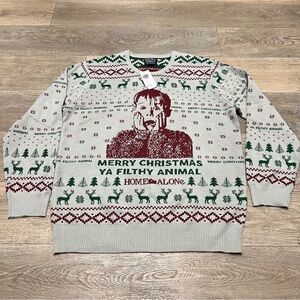 Home Alone Christmas Sweater - Merry Christmas You Filthy Animal, 2XL NWT